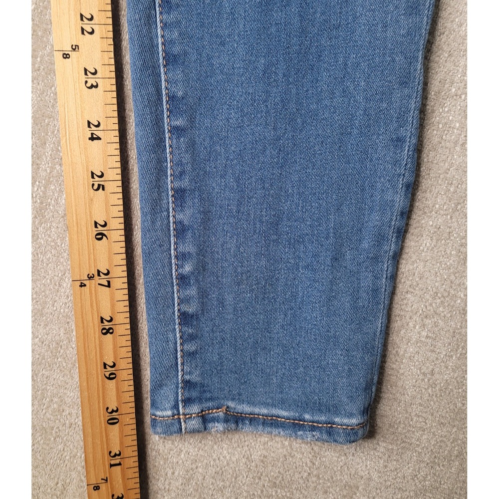 American Eagle Hi-Rise Jegging Next Level Stretch Medium Wash Blue Jeans 12 Long - Picture 8 of 10